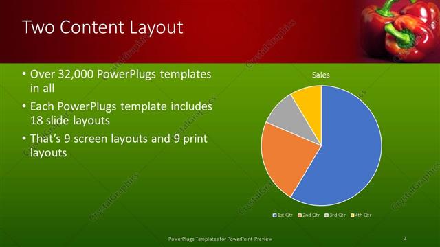 Two Content presentation slide layout