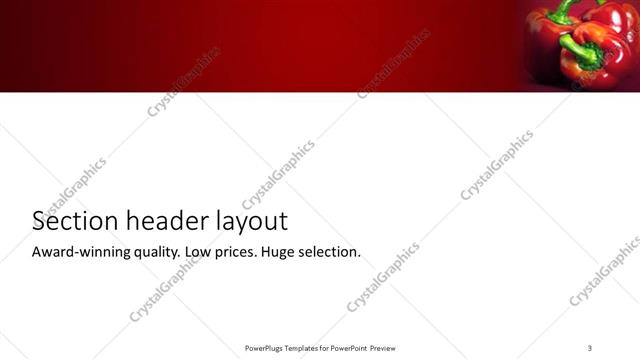 Section Header presentation slide layout