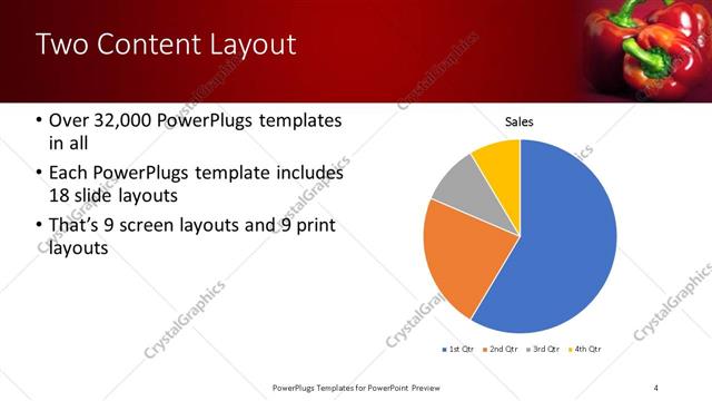 Two Content presentation slide layout