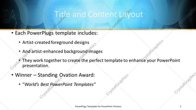 Title and Content presentation slide layout