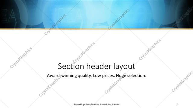 Section Header presentation slide layout