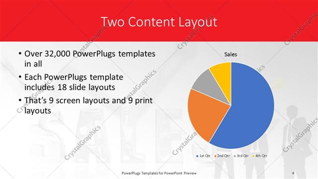 Two Content presentation slide layout