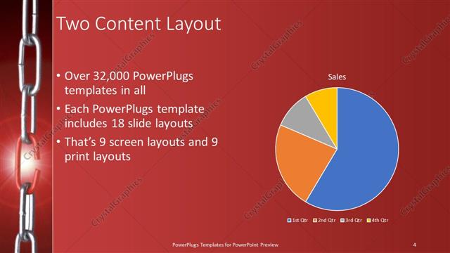Two Content presentation slide layout