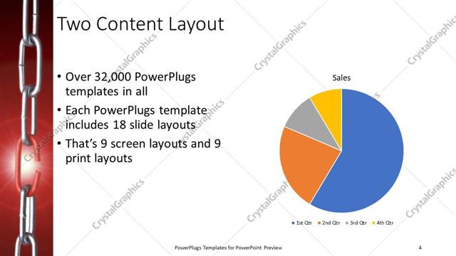 Two Content presentation slide layout