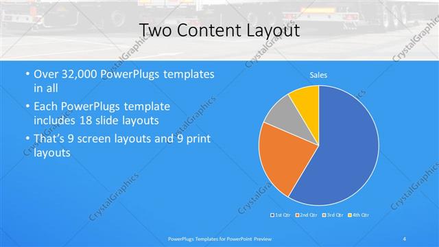 Two Content presentation slide layout
