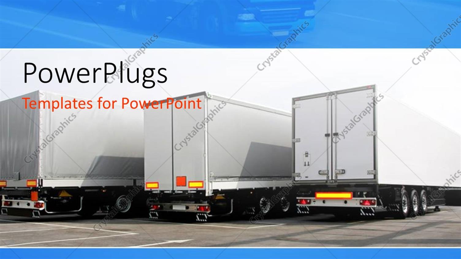 Featuring Three Silver Trucks Parked with blue Edges 