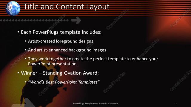 Title and Content presentation slide layout
