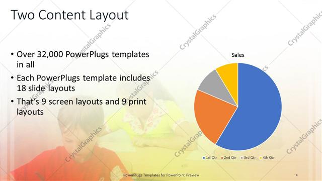 Two Content presentation slide layout