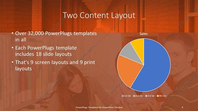 Two Content presentation slide layout