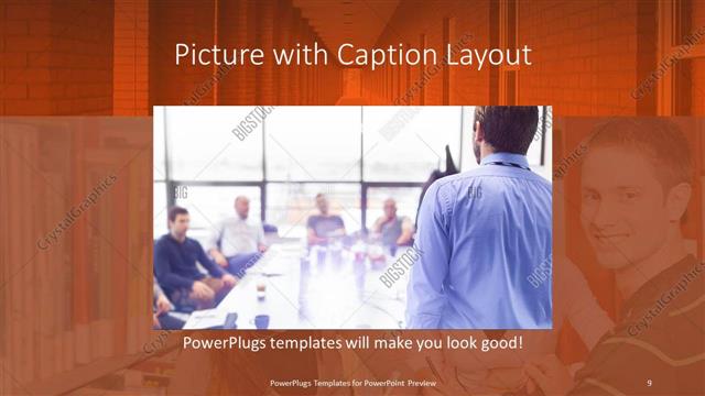 Picture with Caption presentation slide layout