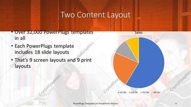 Two Content presentation slide layout