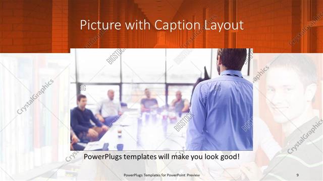 Picture with Caption presentation slide layout