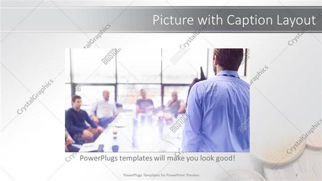 Picture with Caption presentation slide layout