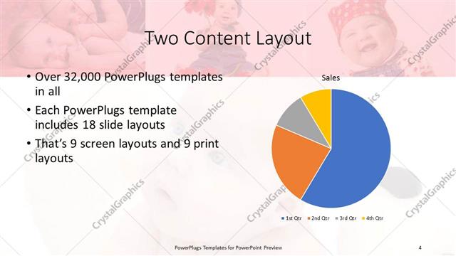 Two Content presentation slide layout