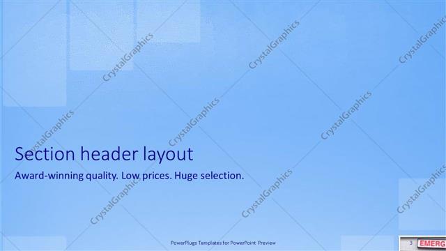 Section Header presentation slide layout