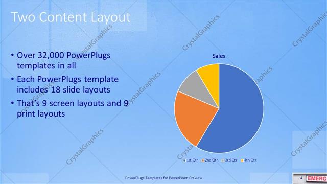 Two Content presentation slide layout