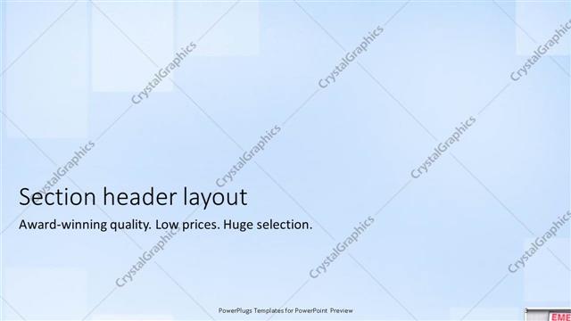 Section Header presentation slide layout