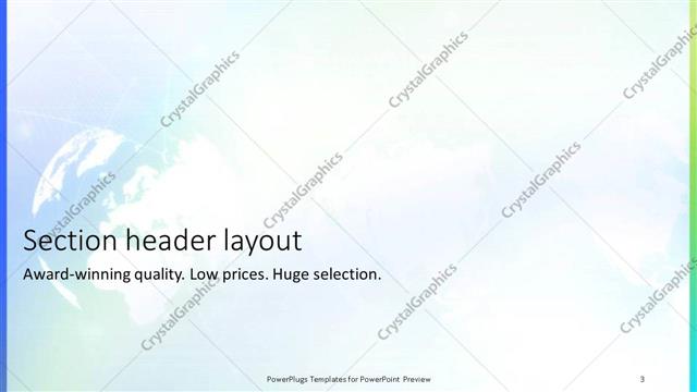 Section Header presentation slide layout