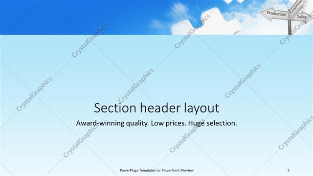 Section Header presentation slide layout
