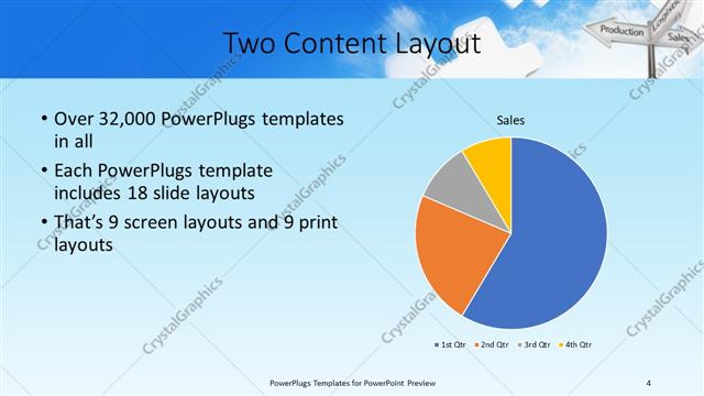 Two Content presentation slide layout