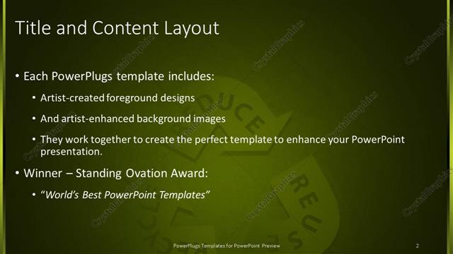 Title and Content presentation slide layout