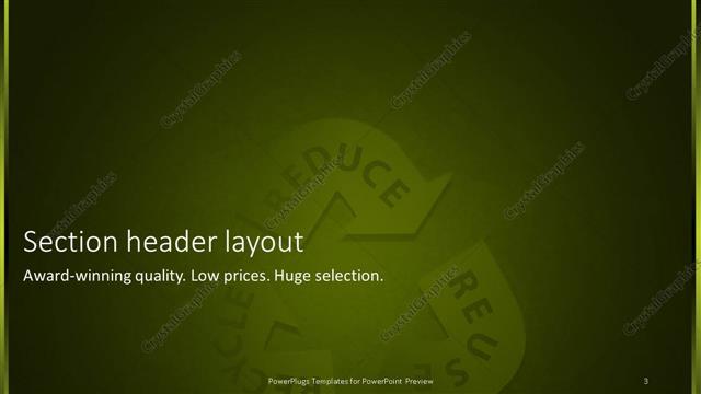 Section Header presentation slide layout