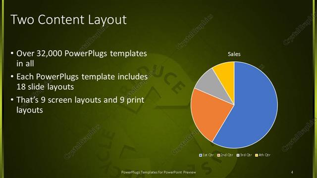 Two Content presentation slide layout