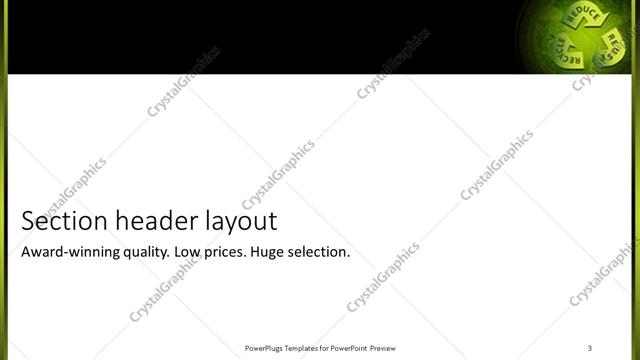 Section Header presentation slide layout
