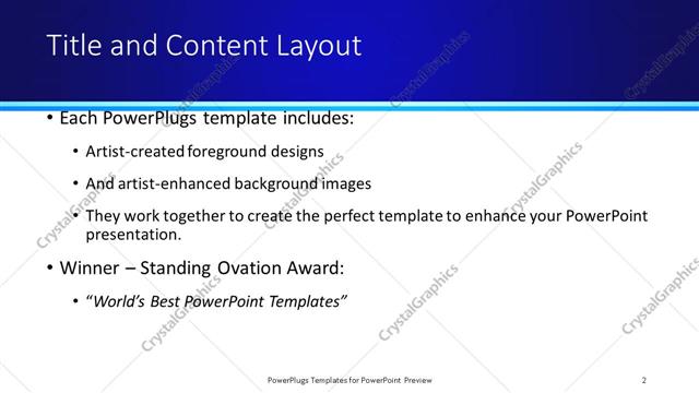 Title and Content presentation slide layout