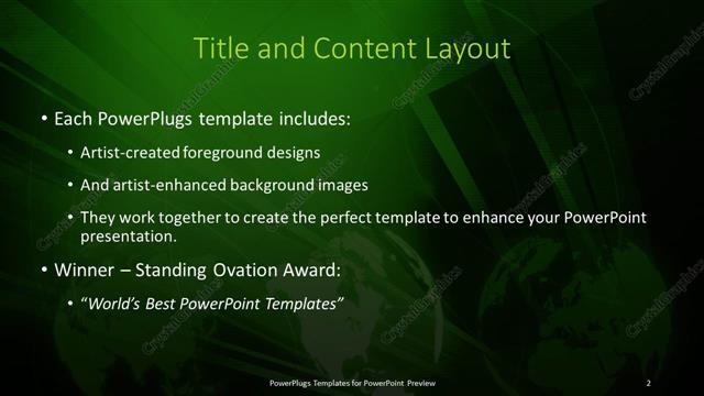 Title and Content presentation slide layout