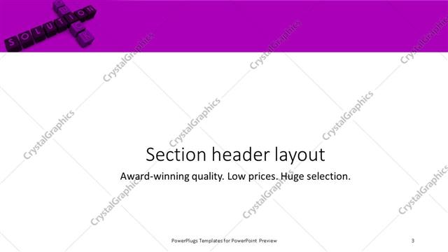 Section Header presentation slide layout