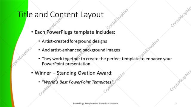 Title and Content presentation slide layout
