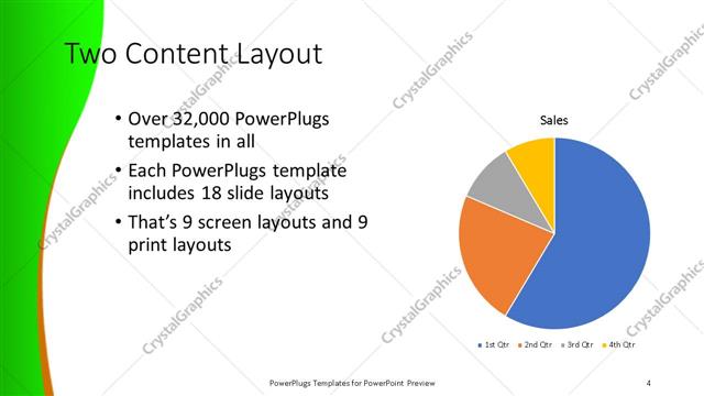 Two Content presentation slide layout