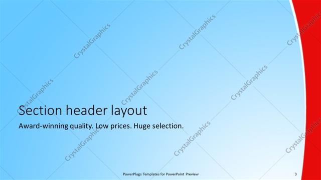 Section Header presentation slide layout