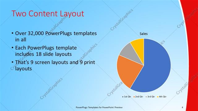 Two Content presentation slide layout