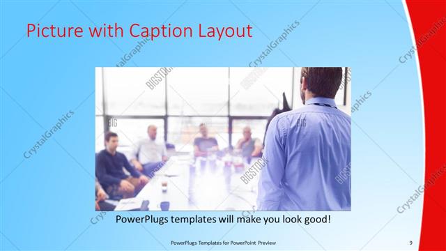 Picture with Caption presentation slide layout