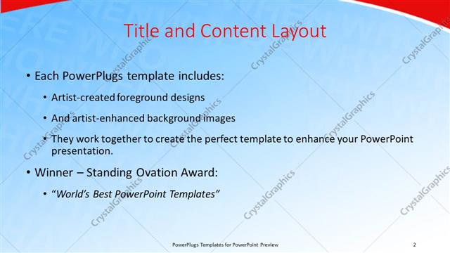 Title and Content presentation slide layout