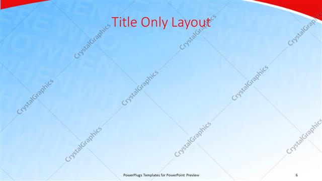 Title Only presentation slide layout