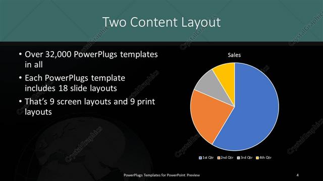 Two Content presentation slide layout