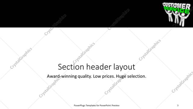 Section Header presentation slide layout