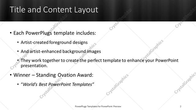 Title and Content presentation slide layout