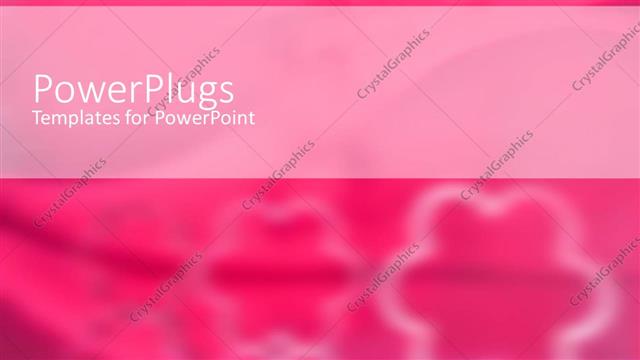  Presentation with floral abstract - Three white floral patters on a blurry pink background