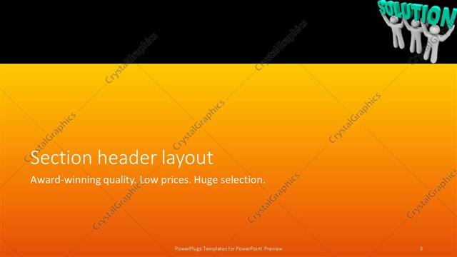 Section Header presentation slide layout