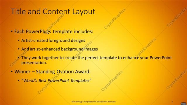 Title and Content presentation slide layout