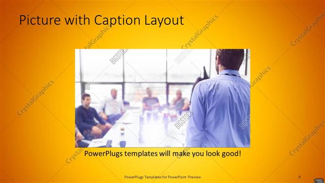 Picture with Caption presentation slide layout