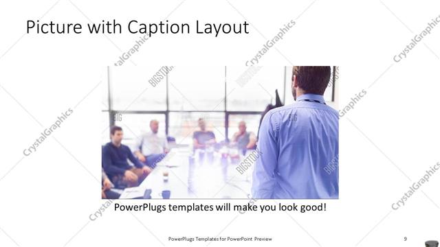 Picture with Caption presentation slide layout
