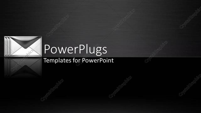  Presentation with white letters - Three white letters on an ash and black colored background