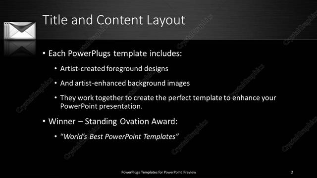 Title and Content presentation slide layout