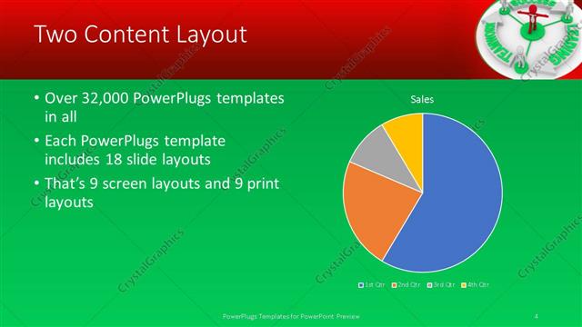 Two Content presentation slide layout
