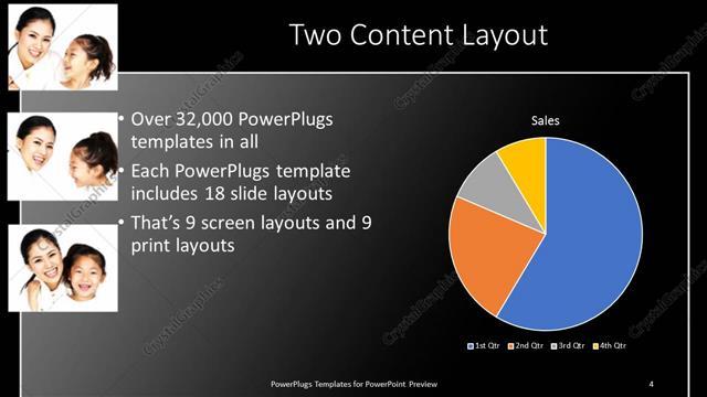 Two Content presentation slide layout